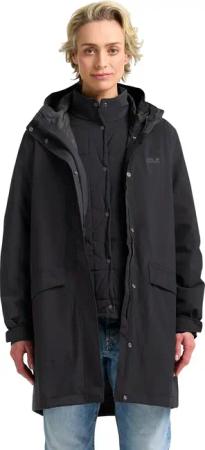 Jack Wolfskin Winterdune 3in1 Coat Women 3-in-1 Mantel Damen L black black