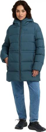 Jack Wolfskin Frozen Palace Long Jacket Women RDS Daunenmantel Damen XXL blue aluminium blue