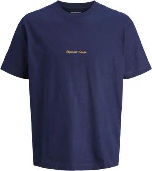 Jack & Jones Herren Rundhals T-Shirt JORNORREBRO EMB TEE SS CREW NECK - Relaxed Fit