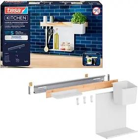 tesa Küchen-Organizer Kombi Set S weiß 60,0 x 15,0 x 34,0 cm