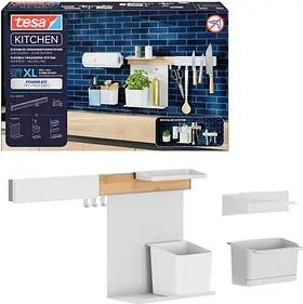tesa Küchen-Organizer Kombi Set XL weiß 86,5 x 14,0 x 34,0 cm
