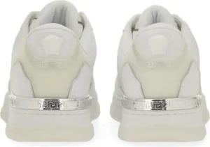 Versace Low-Top Sneaker - Textured Leather Sneakers - Gr. 43 (EU) - in Weiß - für Damen