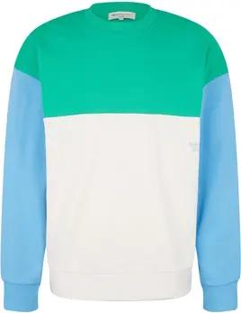 Tom Tailor  Sweatshirt Sweatshirt Pullover ohne Kapuze mit Color-Block