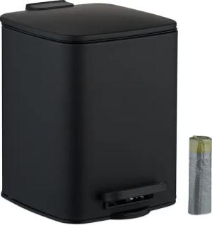 relaxdays Kosmetikeimer Eckiger Kosmetikeimer 6L mit