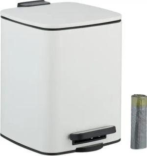 relaxdays Kosmetikeimer Eckiger Kosmetikeimer 6L mit