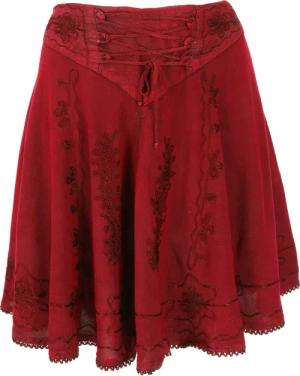 Guru-Shop Minirock Bestickter Boho Minirock -