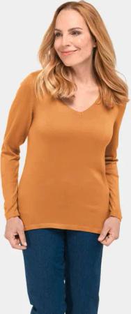 GOLDNER Strickpullover Unkomplizierter Pullover mit V-Ausschnitt