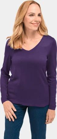 GOLDNER Strickpullover Unkomplizierter Pullover mit V-Ausschnitt