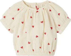 vertbaudet Kurzarmbluse Bedruckte Baby Musselin-Bluse