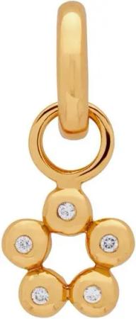 Unique Charm-Einhänger Vergoldeter Unique 925 Silber Clipcharm mit Zirkonia CC0101