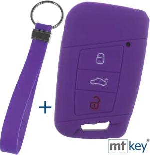mt-key Schlüsseltasche Autoschlüssel Softcase Silikon Schutzhülle