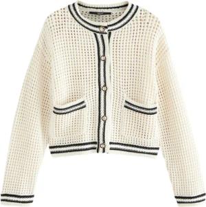 Next Strickjacke Edle Jacke mit Mesh