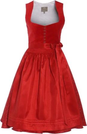 Berwin Dirndl Samtdirndl - rot