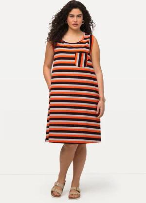 Ulla Popken Minikleid Sweatkleid A-Linie Taschen