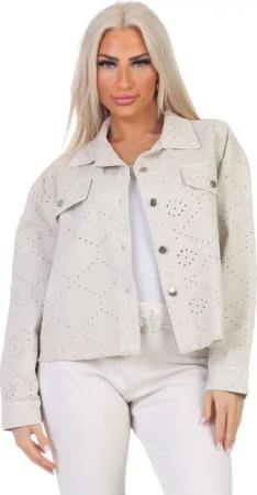 Aurela Damenmode Jeansjacke Damen Sommerjacke Jeanslook