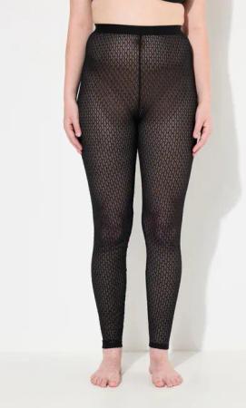 Ulla Popken Feinstrumpfhose Strumpf-Leggings Diamant-Spitze leicht