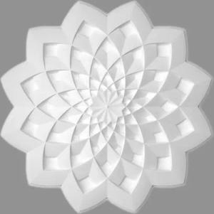 PROVISTON Wanddekoobjekt Stuckrosette, Polystyrol, Durchmesser 631