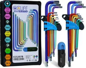 CCLIFE Stiftschlüssel 19 tlg Torx Innensechskant