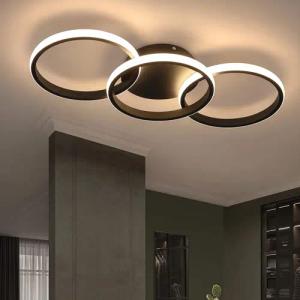 Nettlife LED Deckenleuchte Wohnzimmer 3 Ringe