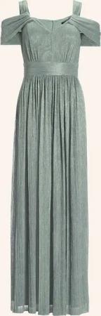 SWING Abendkleid mit Plissees und Glitzergarn