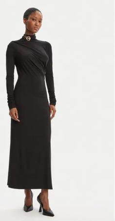 Simona Corsellini Abendkleid A25CPAB00601 Schwarz Slim Fit