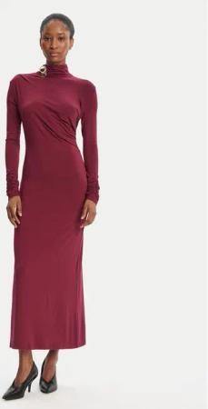 Simona Corsellini Abendkleid A25CPAB00601 Dunkelrot Slim Fit