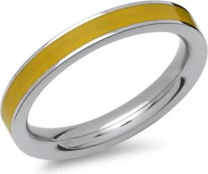 Unique Fingerring Gelber Unique Edelstahlring 3mm breit R5078