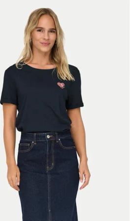 ONLY T-Shirt Kita 15244714 Dunkelblau Regular Fit