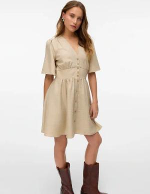 Vero Moda Minikleid "VMMELANEY 2/4 SHORT DRESS WVN NOOS", Sommerkleid