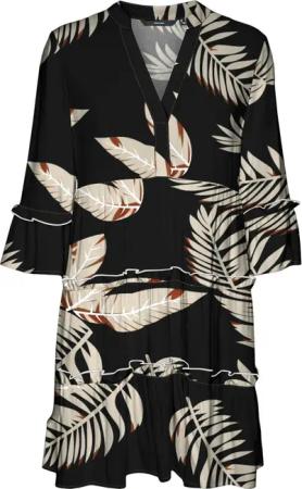 Vero Moda Tunikakleid "VMEASY JOY 3/4 SHORT DRESS WVN GA", Sommerkleid, mit Volant