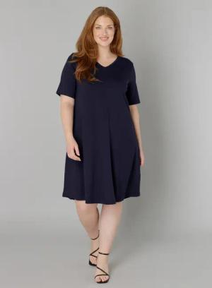 Base Level Curvy Shirtkleid "Abernathy", Sommerkleid In leicht ausgestellter Form