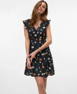 Vero Moda Maxikleid "VMFLORA OLGA CS SHORT DRESS WVN GA", Sommerkleid