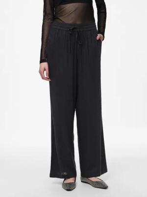 pieces Schlupfhose "PCPIA HW WIDE PANTS WVN NOOS", Sommerhose, mit Leinen