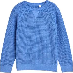 TOM TAILOR Jungen Strickpullover aus Baumwolle, blau, Uni, Gr. 104/110