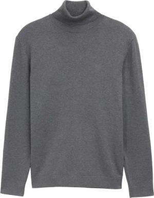TOM TAILOR Herren Rollkragenpullover aus Baumwolle, grau, Meliert, Gr. XL