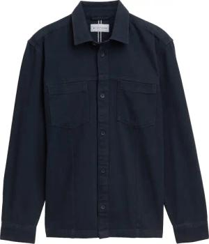 TOM TAILOR Herren Overshirt mit Brusttaschen, blau, Uni, Gr. XXL