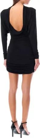 Saint Laurent - Cowl Back Mini Dress - Größe L - schwarz