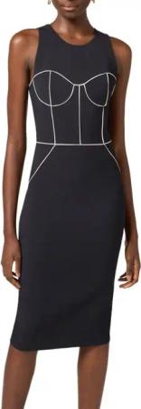 Elisabetta Franchi - Black Sheath Dress - Größe 44 - schwarz
