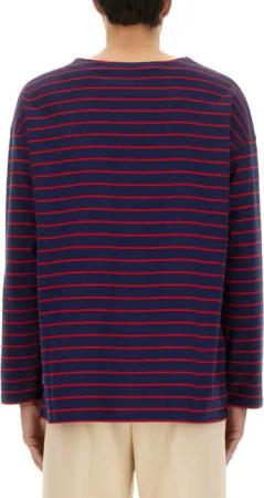 Valentino Garavani - Long Sleeve T-Shirt With "Chez Valentino" Print - Größe XL - blue