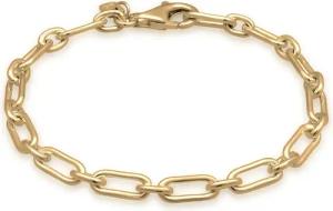 Kuzzoi Armbänder - Armband Gliederkette Modern Oval 925 Sterling Silb - Gr. 23 CM - in Gold - für Damen