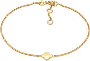Elli Armband - Armband Kleeblatt Glück Talisman 585 Gelbgold - Gr. 16 CM - in Gold - für Damen