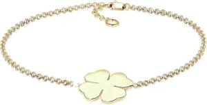 Elli Armband - Armband Kleeblatt Glücksbringer 375 Gelbgold - Gr. 20 CM - in Gold - für Damen
