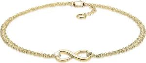 Elli Armband - Armband Infinity Unendlichkeit Symbol 375 Gelbgold - Gr. 17 CM - in Gold - für Damen
