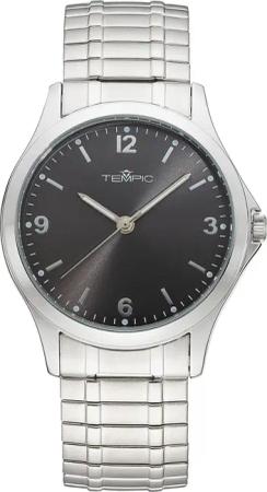 Tempic Quarzuhr, Armbanduhr, Herrenuhr, analog, Flexband,