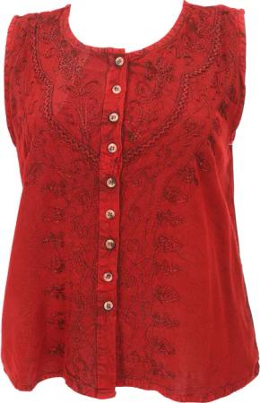 Guru-Shop T-Shirt Besticktes indisches Hippie Top,