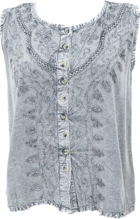 Guru-Shop T-Shirt Besticktes indisches Hippie Top,