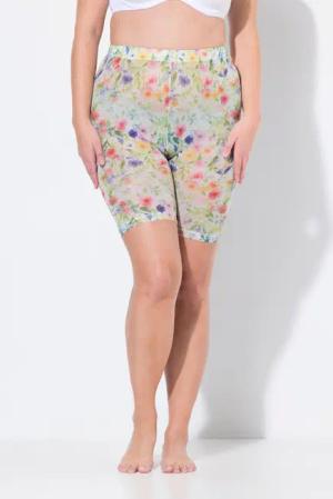 Ulla Popken Shapingpants Strumpf-Radler Blüten Mesh