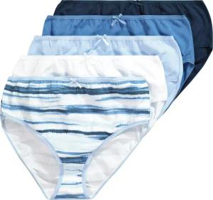 Ulla Popken Slip Midislips 5er-Pack Marmorstreifen/uni