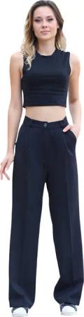 fashionshowcase Palazzohose Damen mit hohem Bund