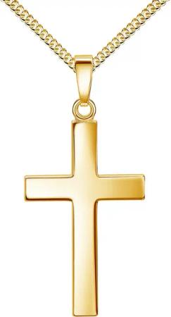 JEVELION Kreuzkette Kreuz--Anhänger 585 Gold -